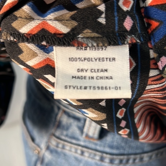 19 Cooper Aztec 3/4 sleeve blouse size xl - Picture 6 of 10